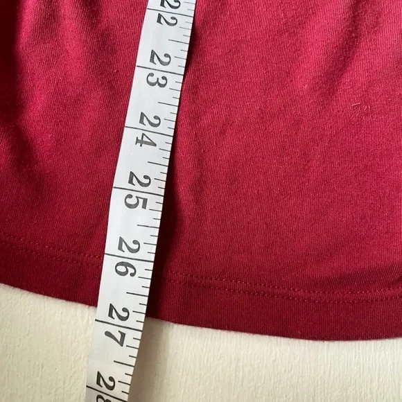 Quacker Factory RED Wine Pearl Beads on Bell Sleeve Dressy Top Size Large - Picture 10 of 12